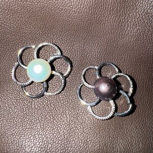 Genuine South sea pearl and Tahitian silver  plated pendants